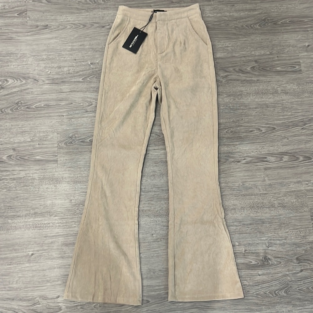 NWT! Camel Cord High Waisted Wide Leg Trouser